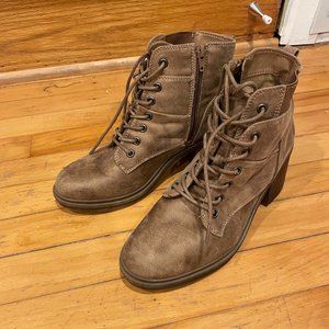 Brown Suede Booties